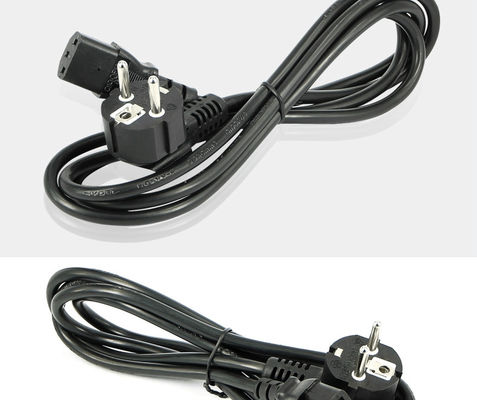2 Core 2.1MM European Plugs Copper Ac Adapter สายไฟ CCC ได้รับการรับรอง
